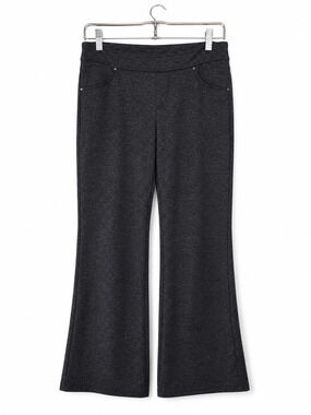 Athleta Metro Bootcut Pants Womens Medium Gray Pull On Yoga Travel Career Pants